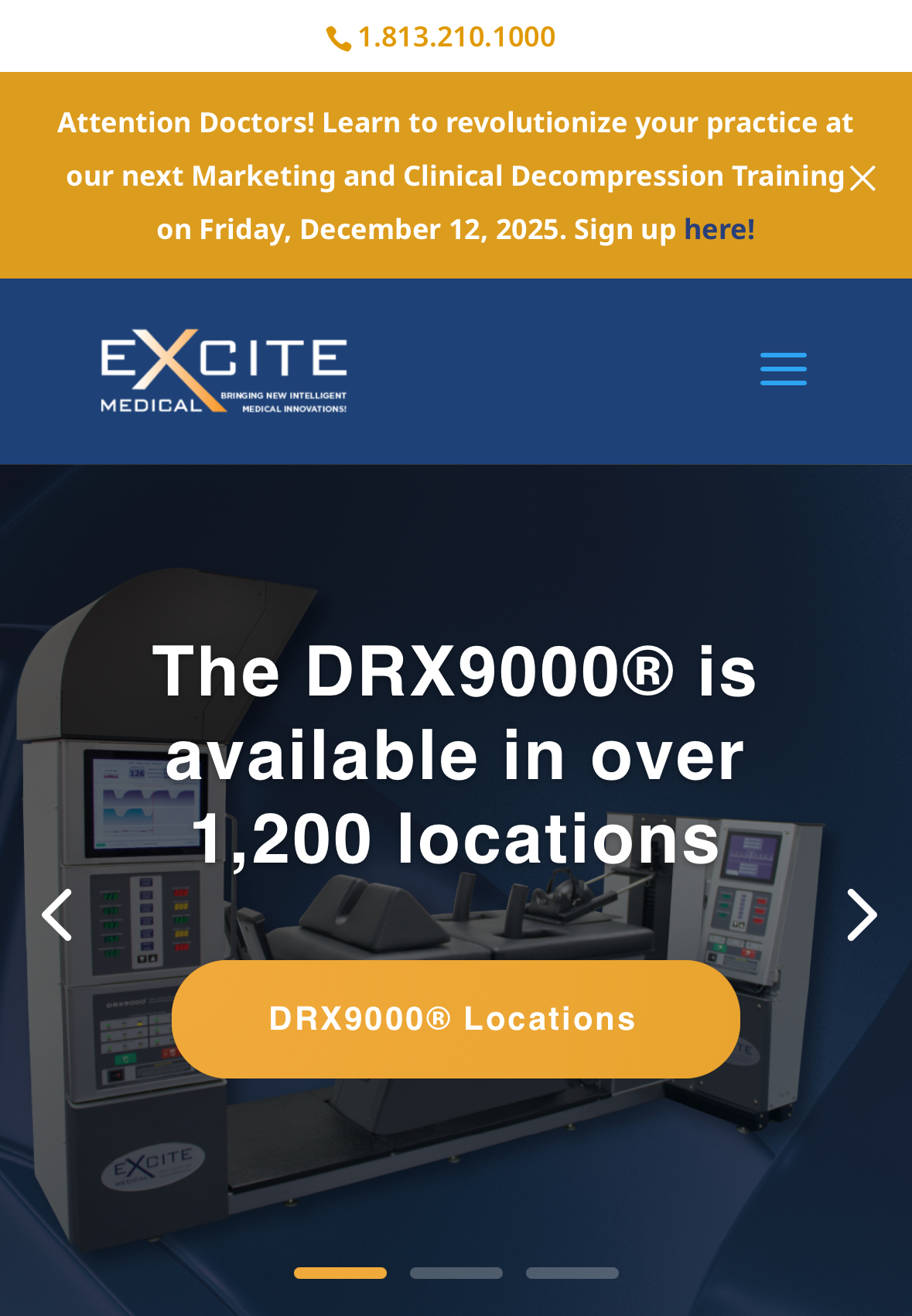 Excite Medical Homepage