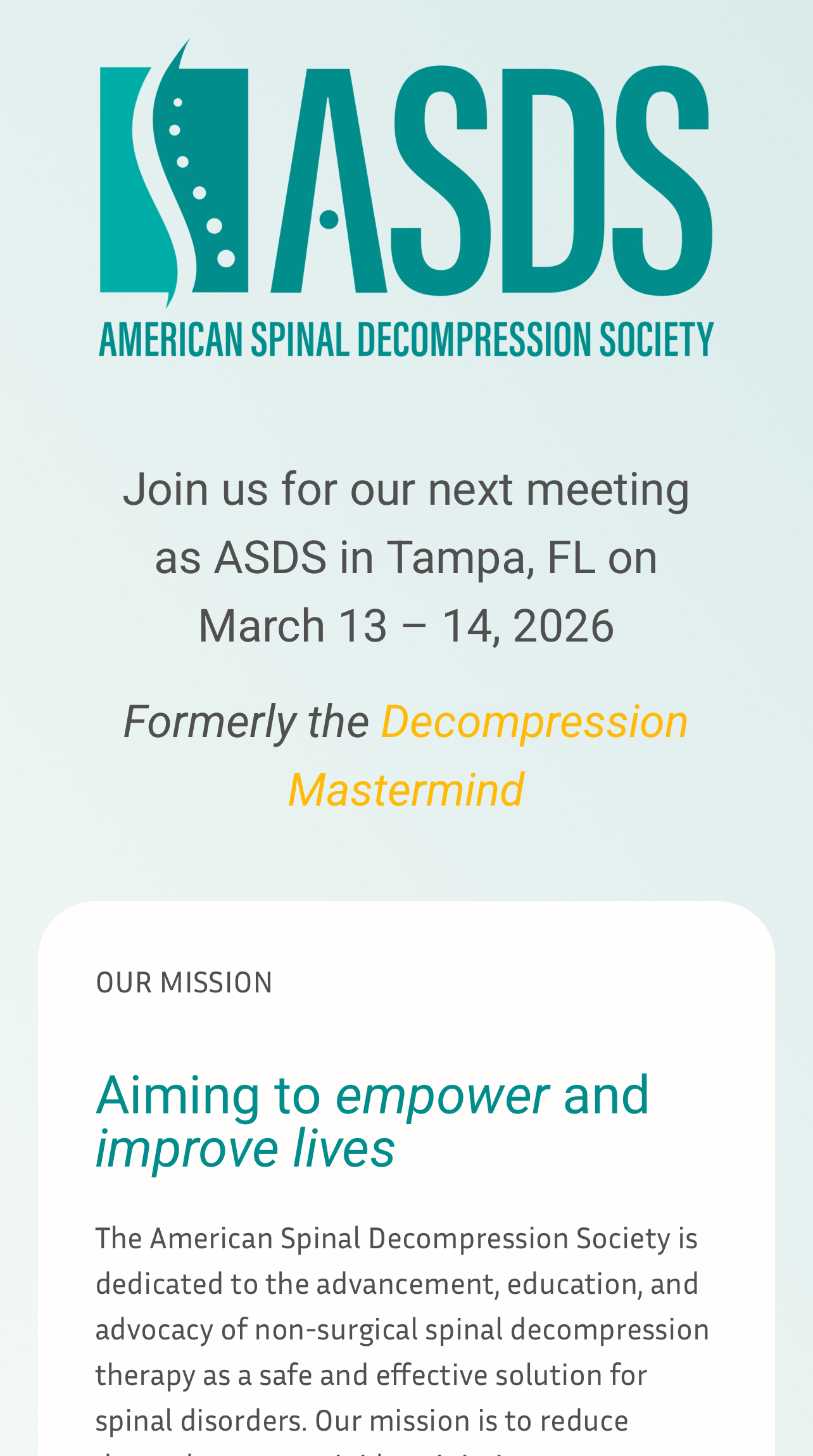 American Spinal Decompression Society Homepage